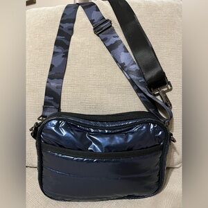 Haute Shore Drew Navy puffer Crossbody Bag with 2 straps